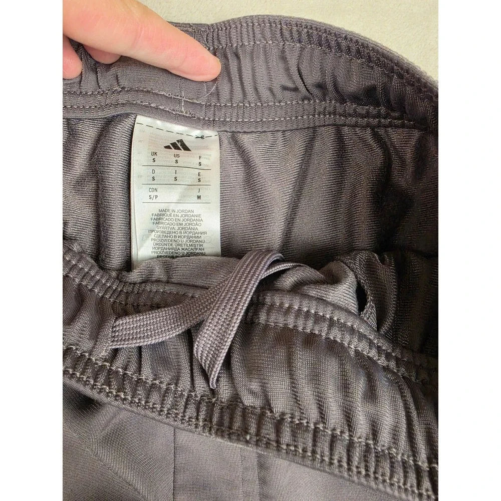 Adidas Track Pants Mens Small Gray Ankle Zip Logo Athletic Joggers KD3637 *Read